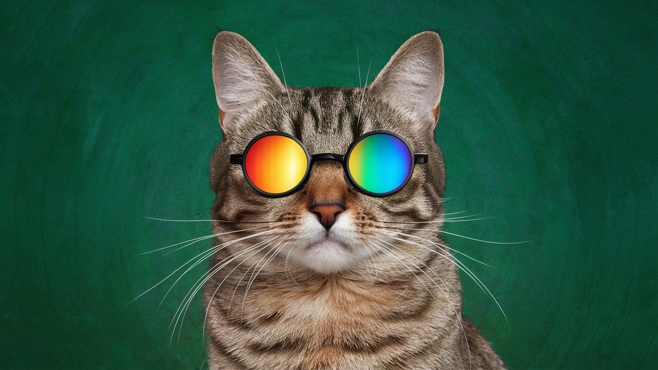 Cats wearing Rainbow Blasses